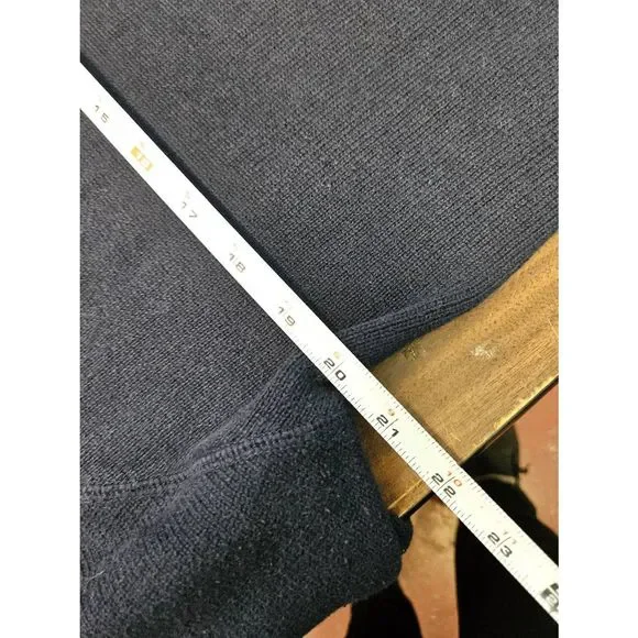 Eddie Bauer Navy Blue Cotton Sweater Size Large - Picture 7 of 8